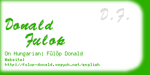 donald fulop business card